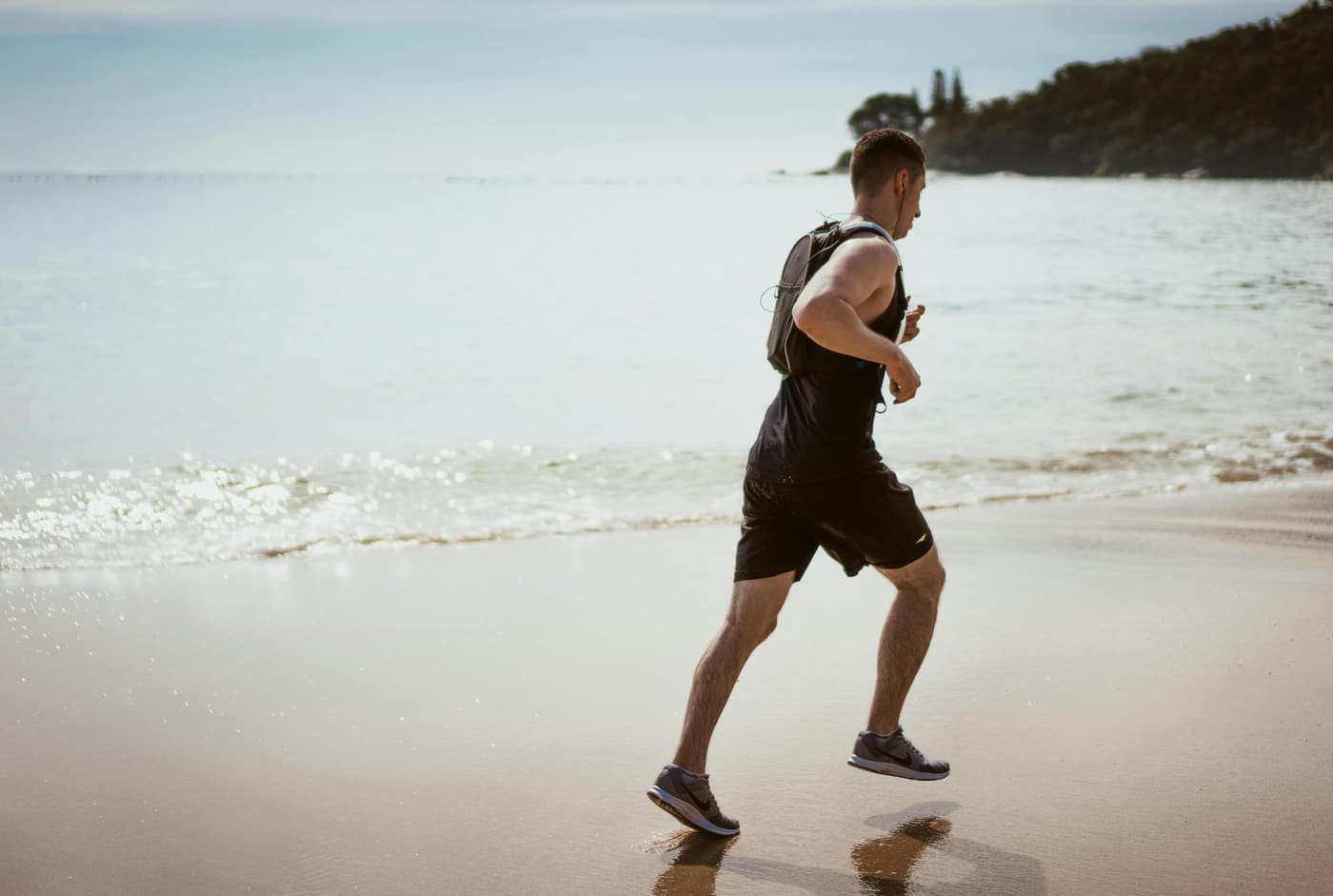 Runner on a road at pace